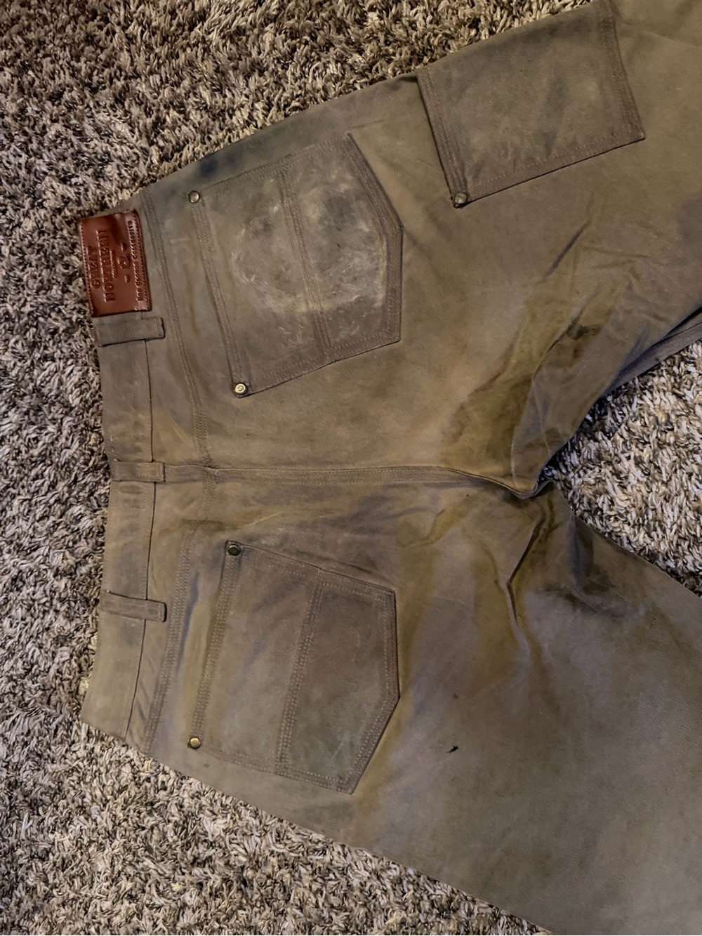 Red Cloud Collective - GN.01 Waxed Canvas Fitted Work Pants Havana - Size 32 - Picture 6 of 17